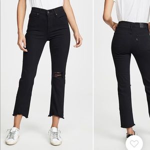 Levi’s 724 straight crop jeans new with tags size 30 black pixel